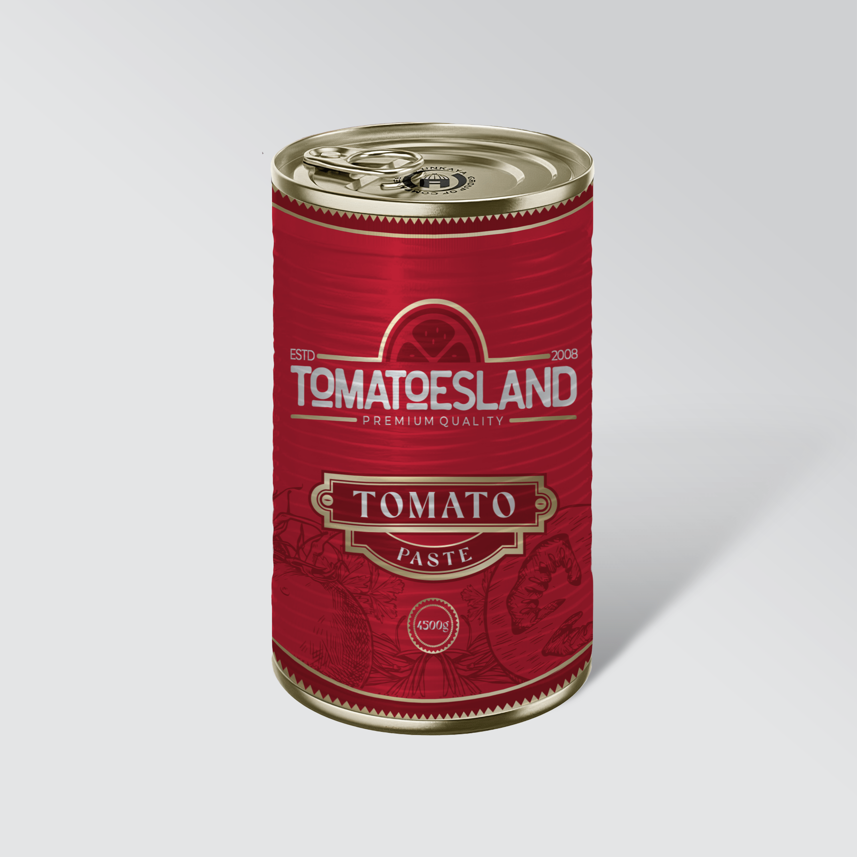 TomatoesLand | 4500 Gr Easy Open Canned Tomato Paste