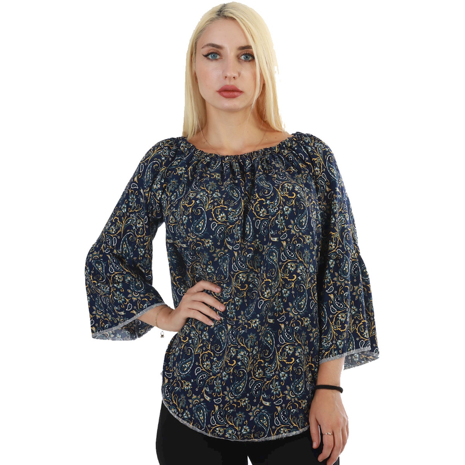 Navy Paisley Tunic