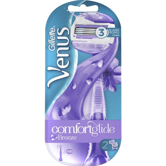 gillette venus comfortglide 1 handle +2 refills 
