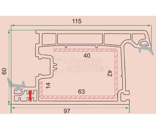 Door Sash Profile K6005