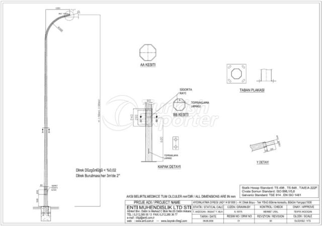 Lighting Pole AD1 B1000