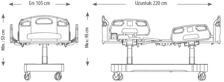 Intensive Care Hospital Bed (With Scale)