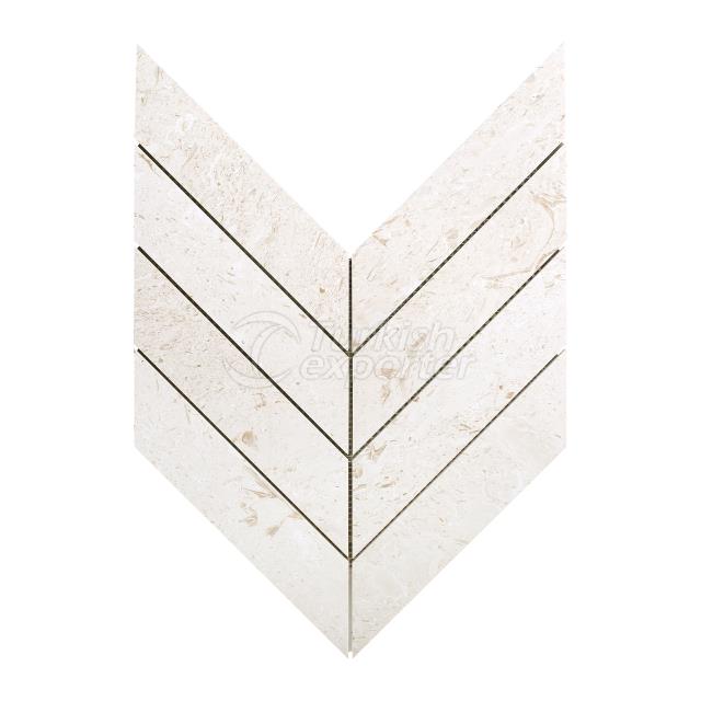 2'' x 8'' Chevron Mosaic Myra Beige