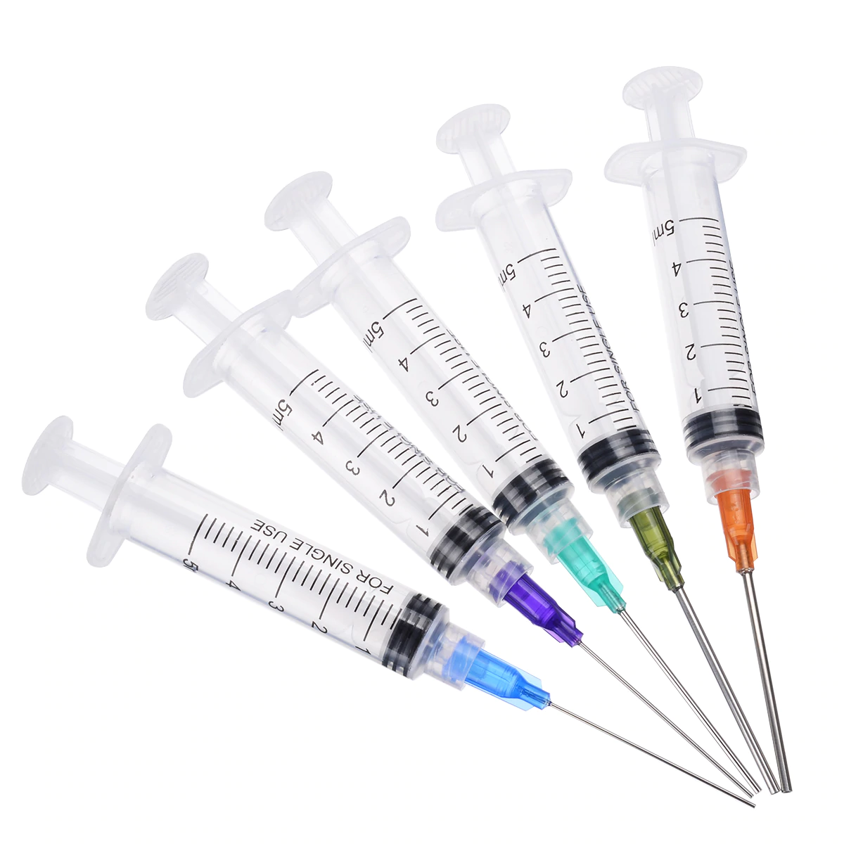 MEDICAL DISPOSABLE 3ML 5ML INJECTION PLASTIC SYRINGE WITH NEEDLE