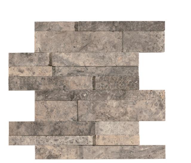 3D Cubic Silver Travertine