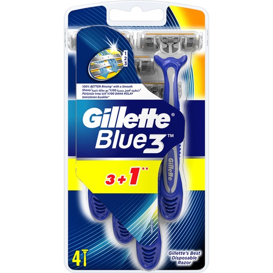 gillette blue3 razor blade  - 3+1 