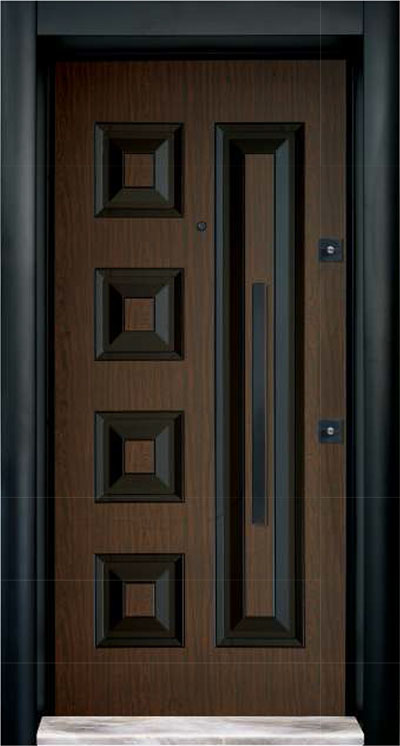 Rustic Cylinder  Steel Door 7716