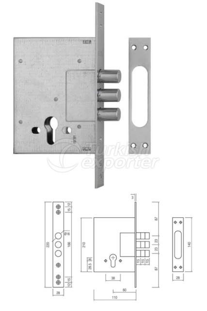 Steel Door Mortise Locks 10257-R