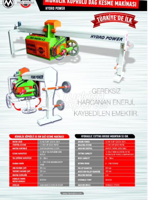 Hidrolik Köprülü Dağ Kesme Makinası