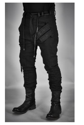 SLIM COATED VELCRO POCKET TROUSERS 67