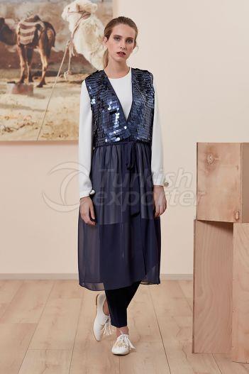 Tulle Vest 1118 Navy Blue