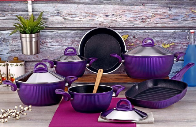 10 Pieces Oyster Series Granite Coating Cookware Set