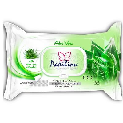 PAPILION ALOE VERA WET TOWEL 100