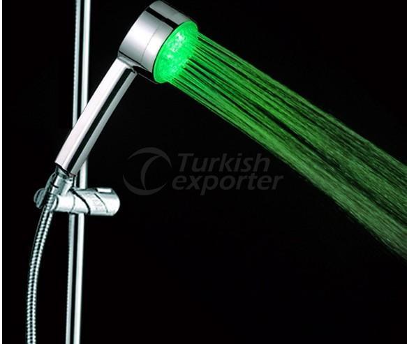 LED water saving shower head