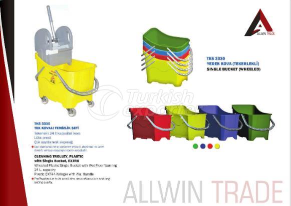 Cleaning Trolley with Buckets