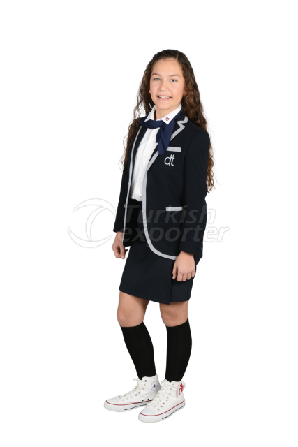 Gri Detaylı Lacivert Kız Takım - 1414