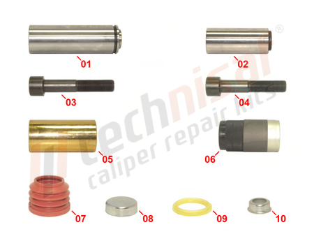 Caliper Guides & Seals Repair Kit