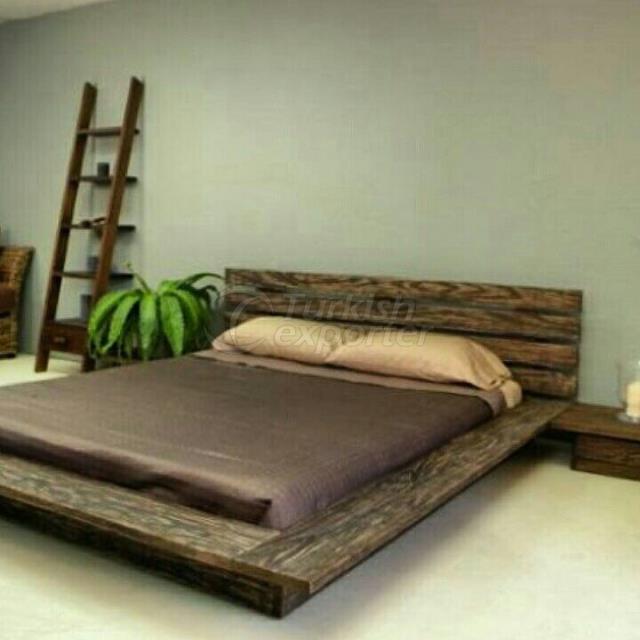 walnut wood bed