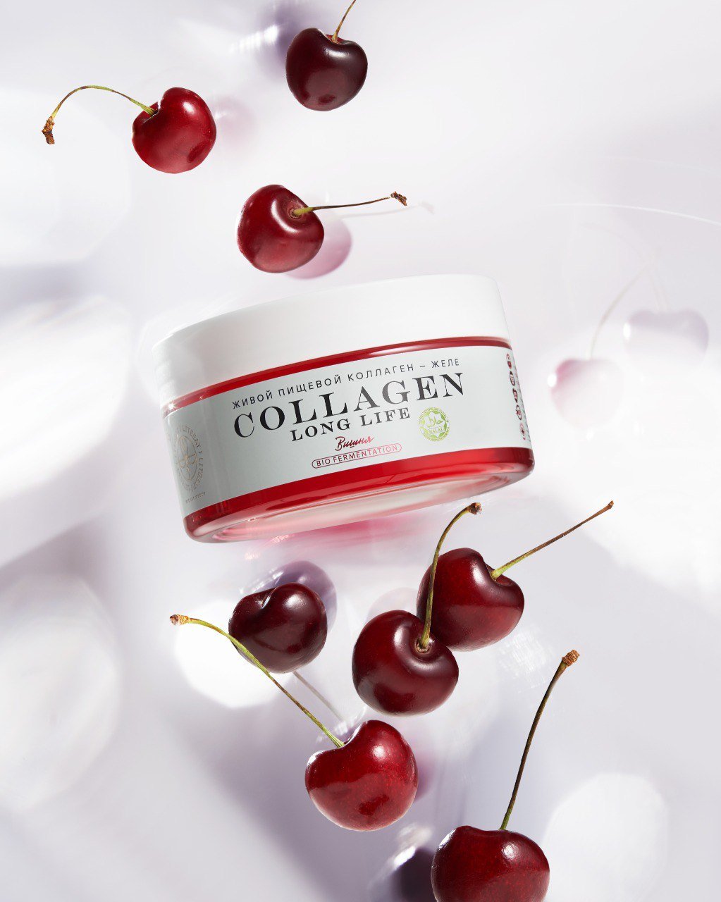 Food Collagen Long Life with cherry juice, 0,23 kg / 0, 5 kg