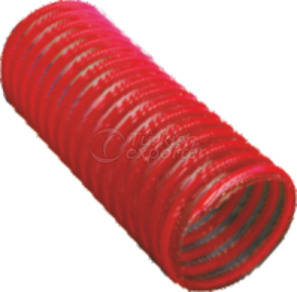 Red Spiral Discharge Hose