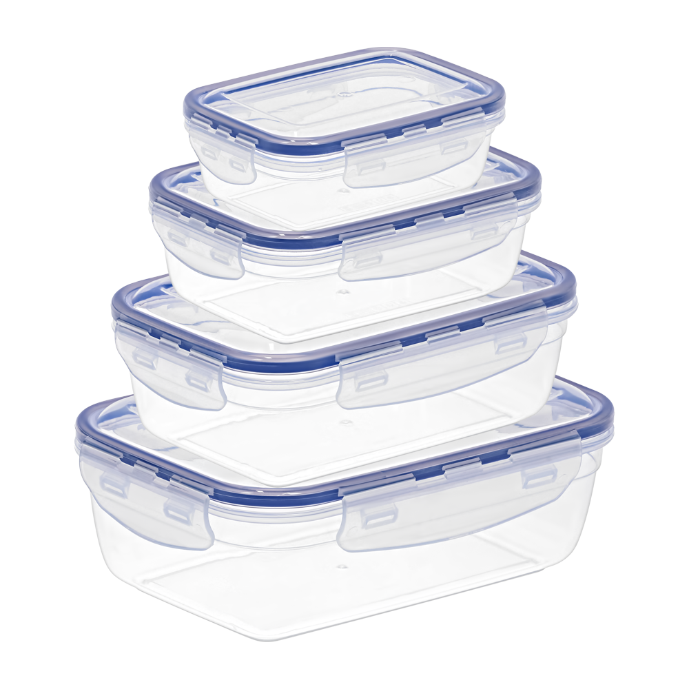 AIRTIGHT RECTANGULAR FOOD CONTAINER SET OF 4