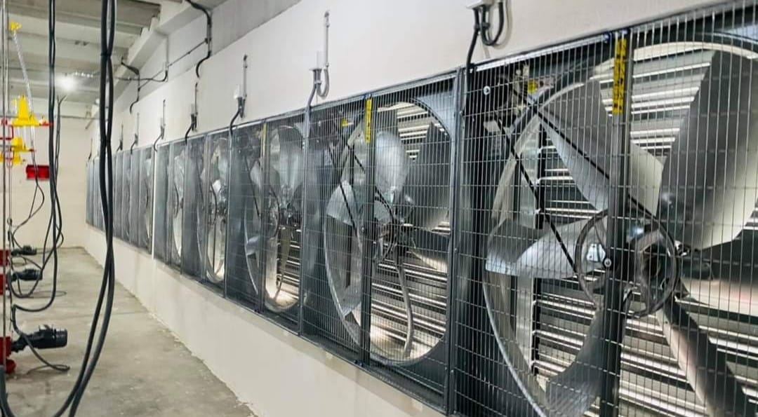 Sistemas de ventilação para aviários e estufas