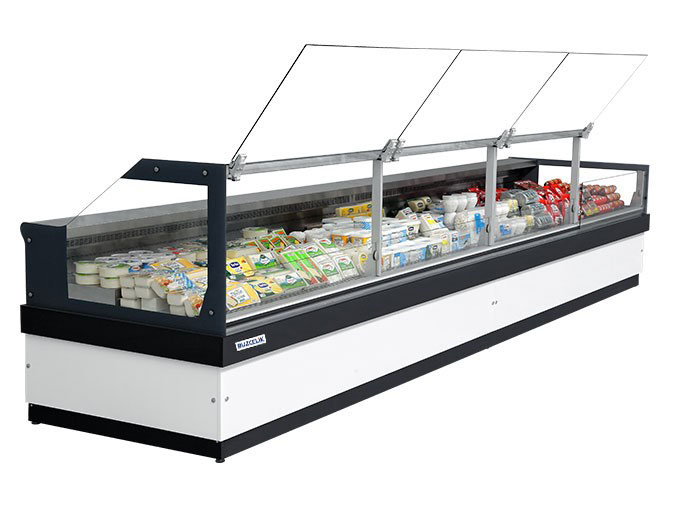 flat glass serve over showcase