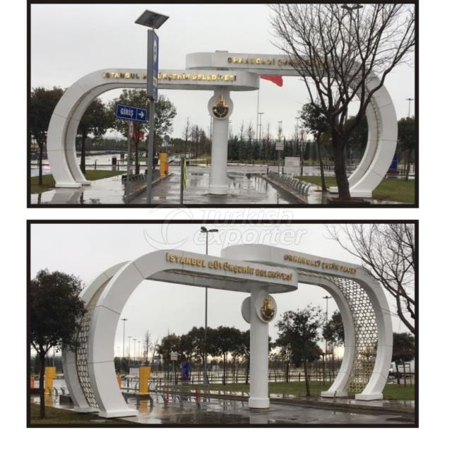 Ornate Main Gate Entrance Sign