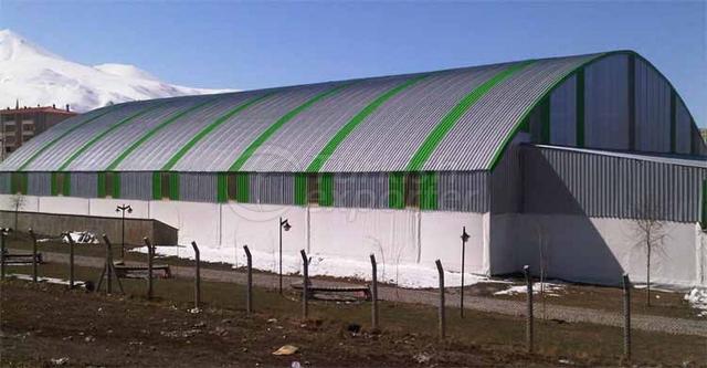 Sheet Metal Covered Indoor Football Pitches