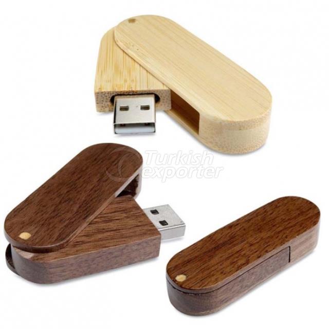 Mémoire Usb Corps En Bois Pivotant