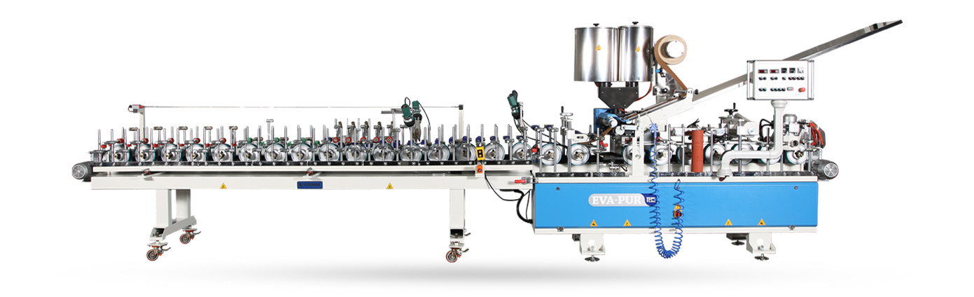 Máquina de embalagem de perfis em base de cola EVA-PO com sistema de cassete