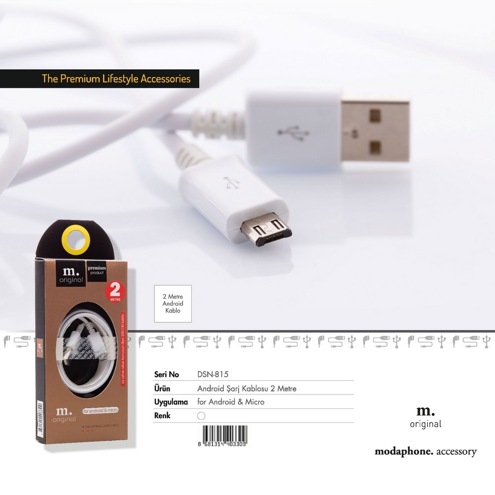 Dsn 815 Android Charge Cable 2 Meters