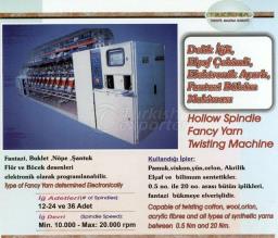 The hollow spindle fancy-yarn machine.